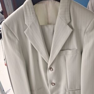 Boys Green Pinstripe Suit